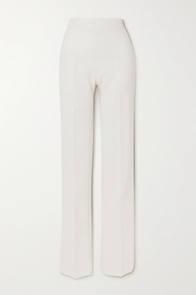 Goldie Stretch-crepe Straight-leg Pants - Ivory