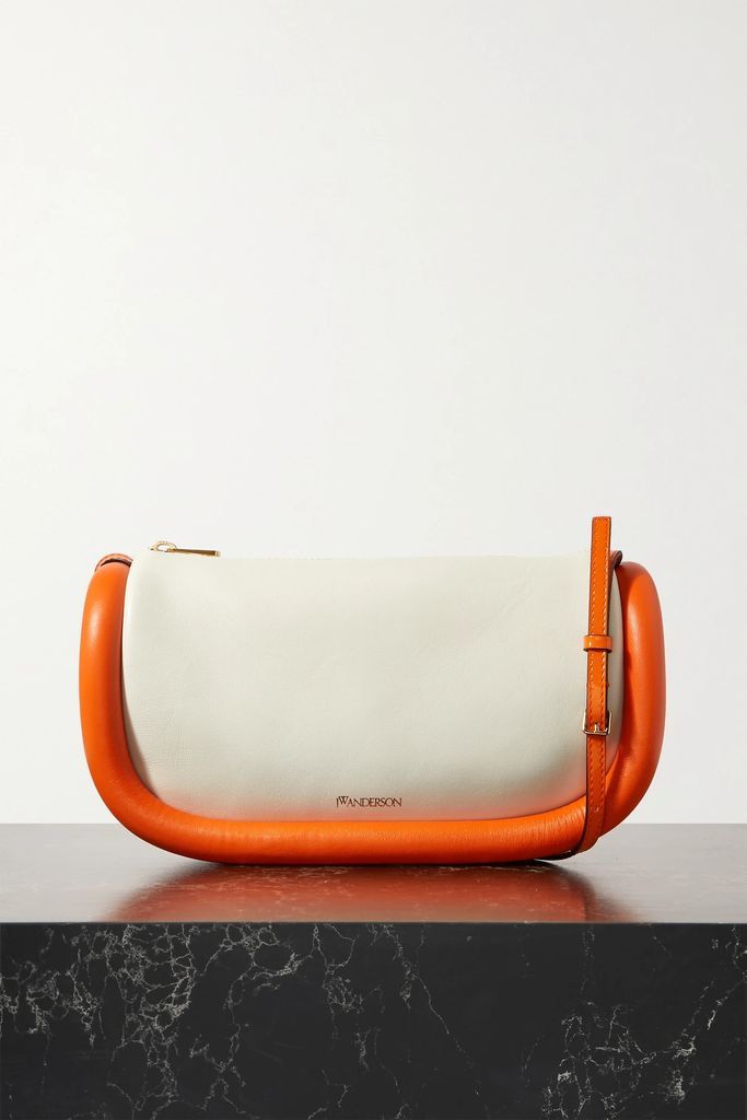 Bumper-15 Two-tone Leather Shoulder Bag - White