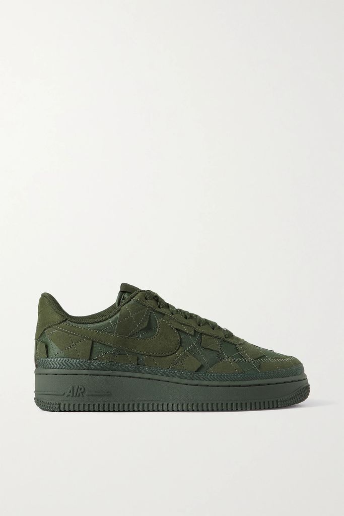 + Billie Eilish Air Force 1 Paneled Suede And Shell Sneakers - Green