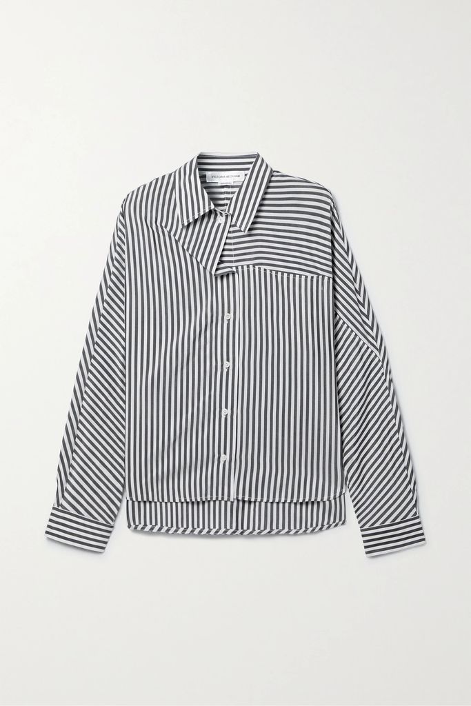 Striped Poplin Shirt - Off-white