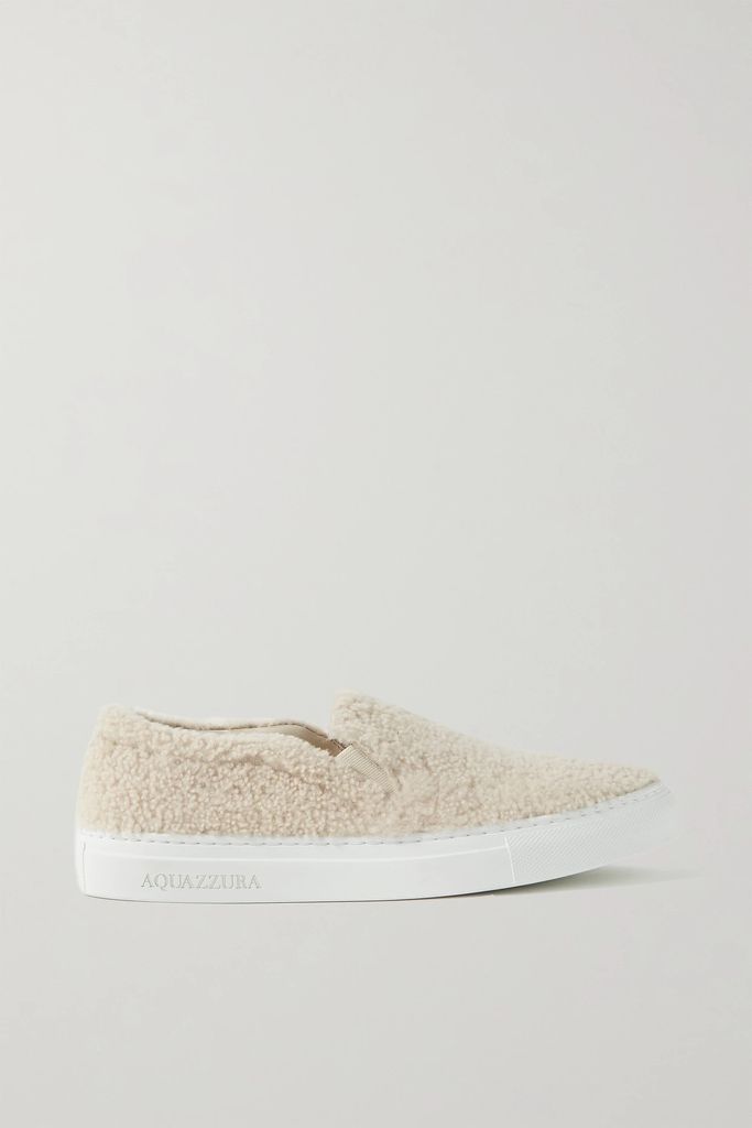 Relax Shearling Sneakers - Cream