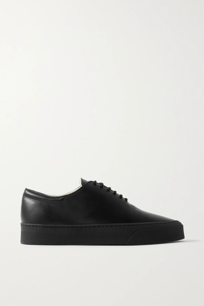 Marie H Leather Sneakers - Black
