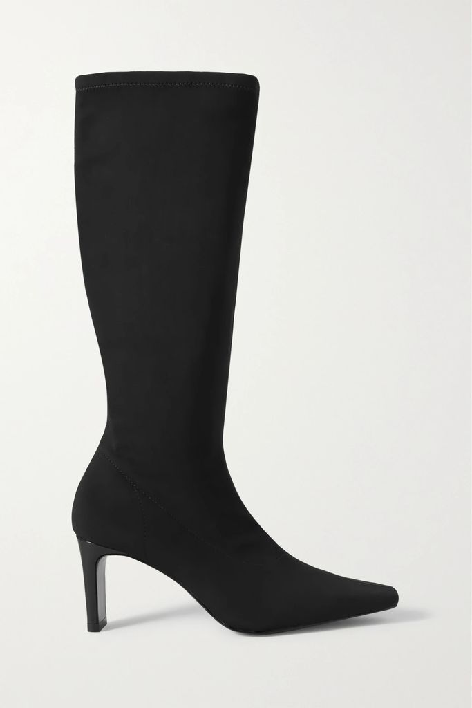 Rosa Neoprene Knee Boots - Black
