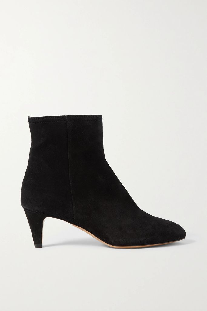 Deone Suede Ankle Boots - Black