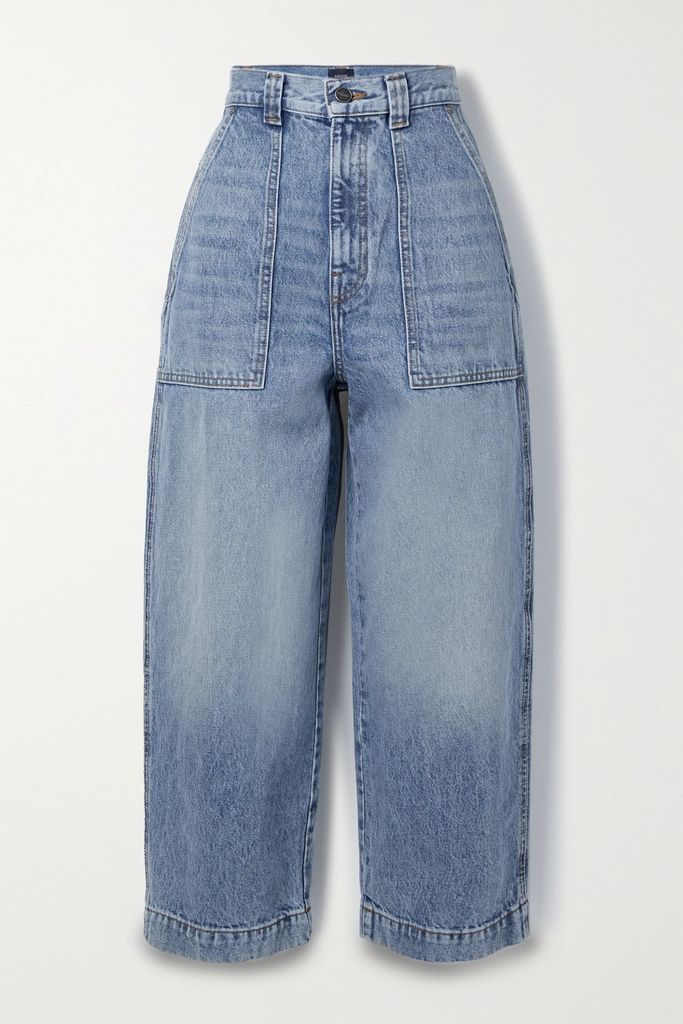 Hewey Cropped High-rise Wide-leg Jeans - Blue