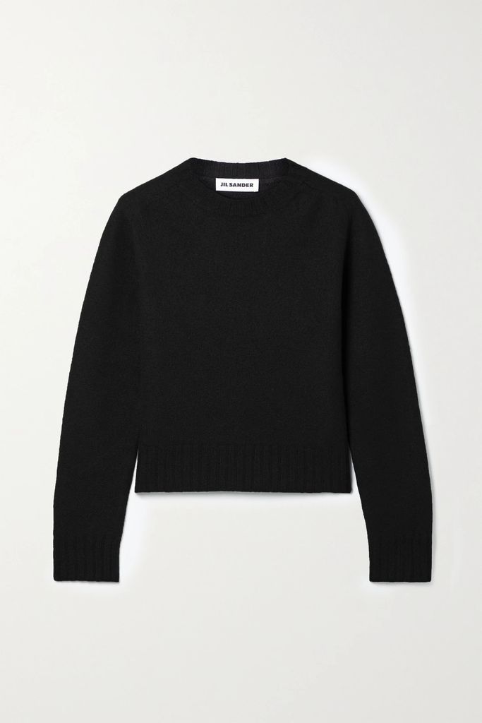Boiled Merino Wool Sweater - Black
