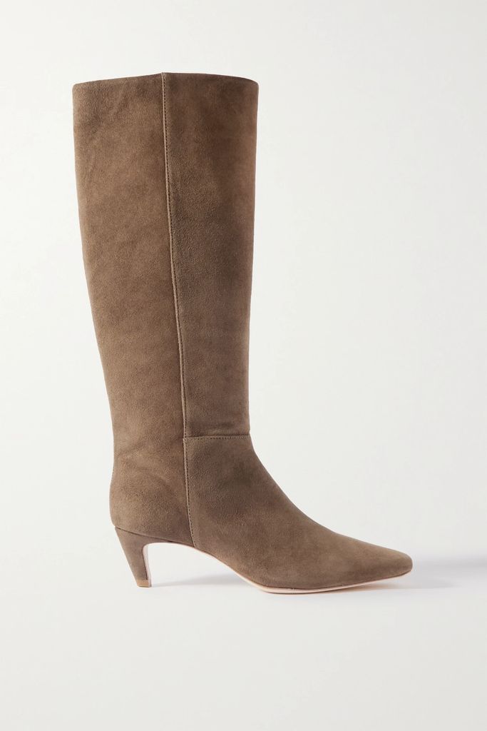 Remy Suede Knee Boots - Light brown