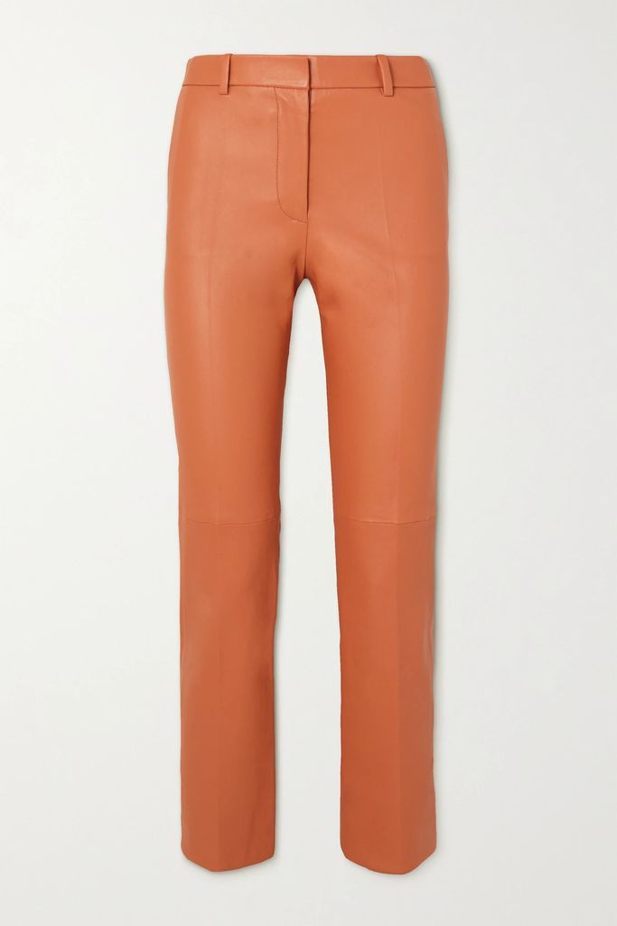 Coleman Leather Skinny Pants - Orange