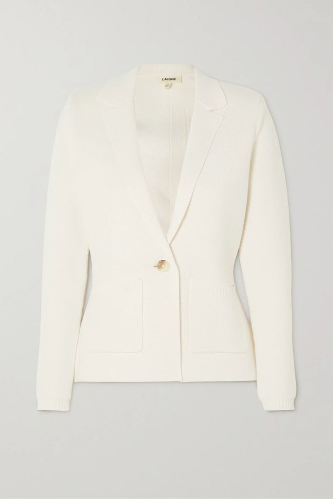 Lacey Cotton-blend Blazer - Off-white