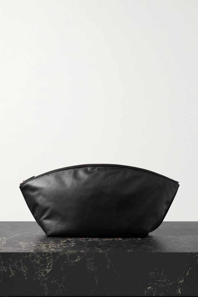 Dante Xl Oversized Leather Clutch - Black