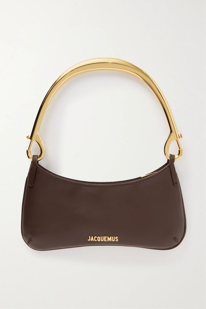 Le Bisou Mousqueton Leather Shoulder Bag - Chocolate