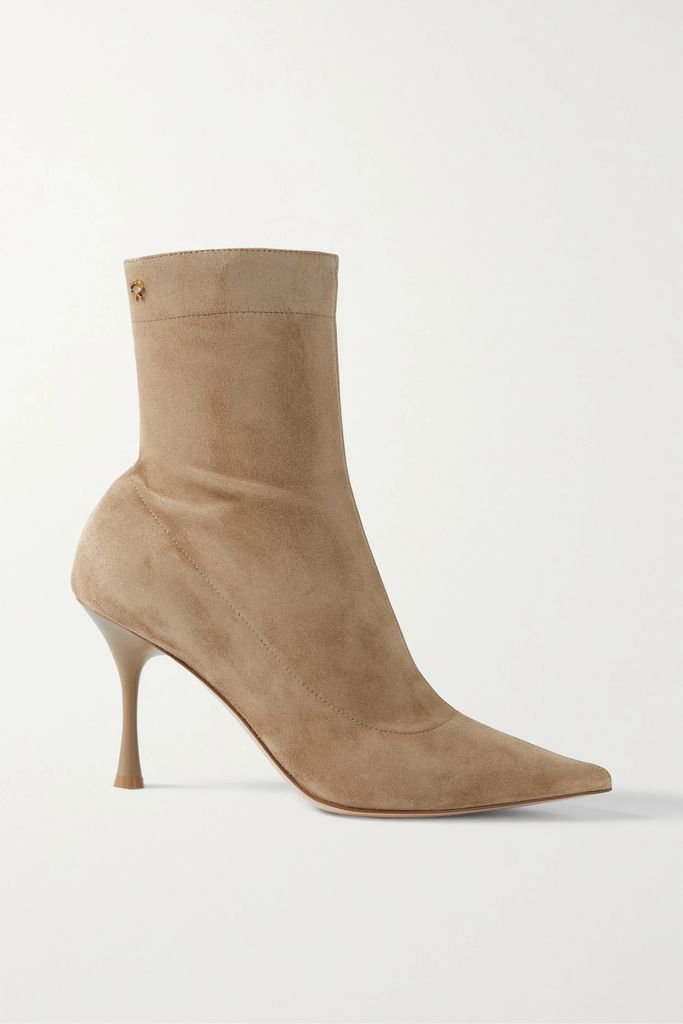 85 Suede Ankle Boots - Camel