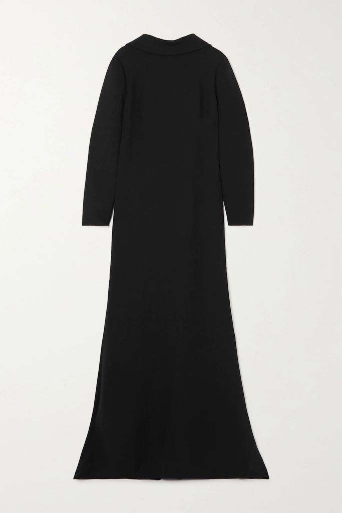 Open-back Silk-cady Gown - Black