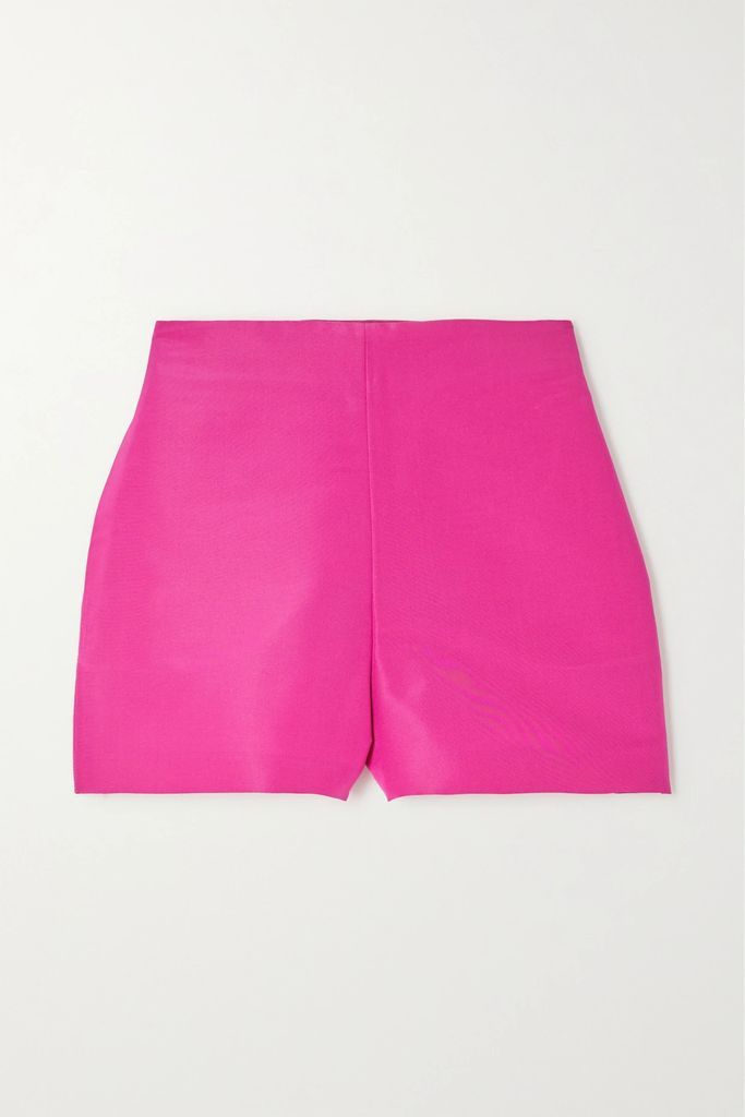 Silk-faille Shorts - Pink