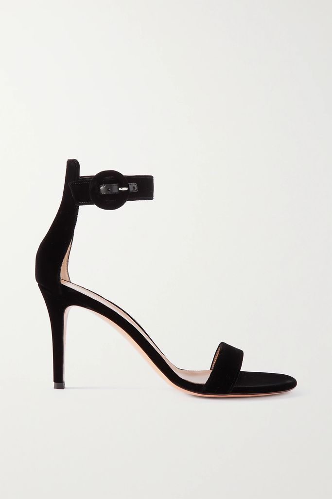 Portofino 85 Velvet Sandals - Black