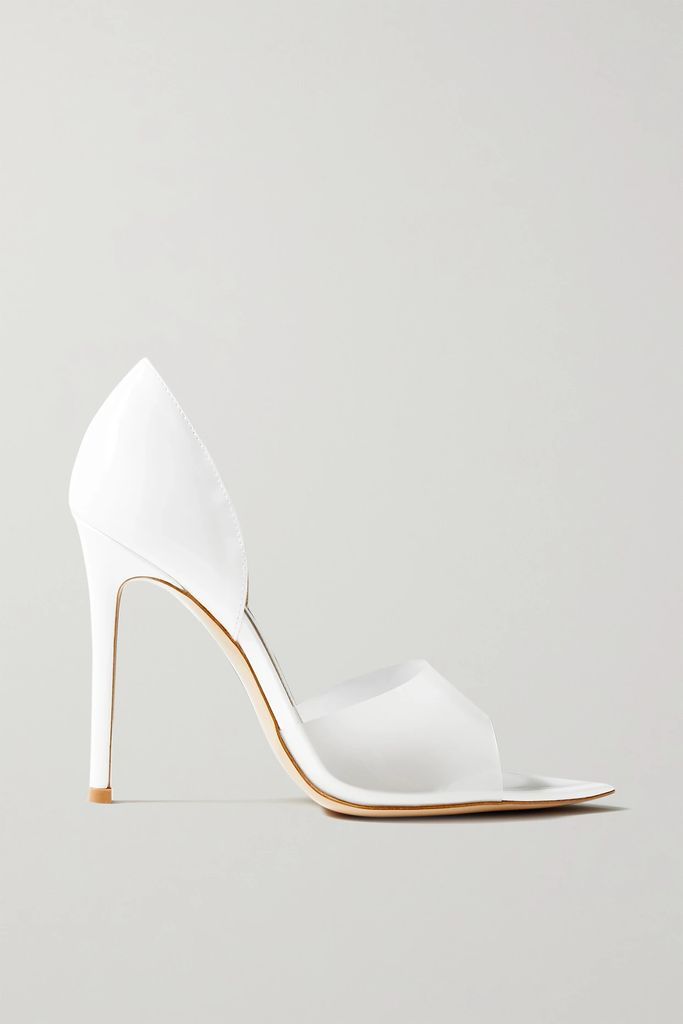 Bree 105 Pvc-trimmed Patent-leather Pumps - White