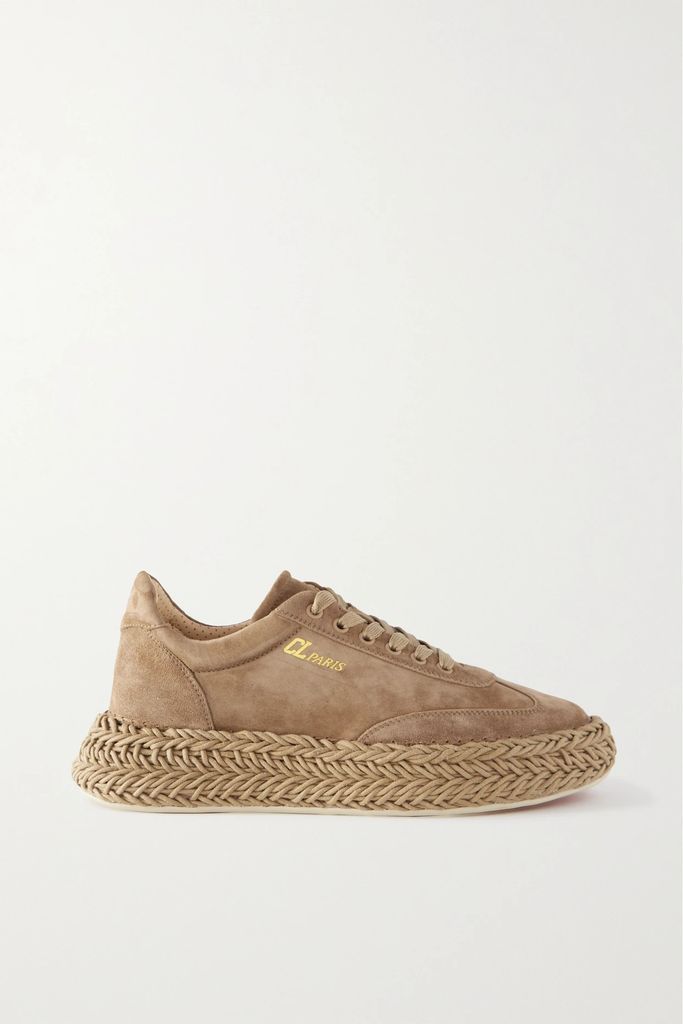 Espasneak Suede Espadrille Sneakers - Beige