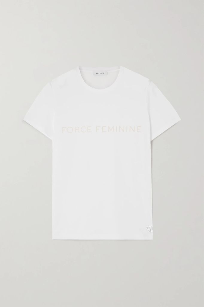 International Women's Day Printed Organic Cotton-jersey T-shirt - White