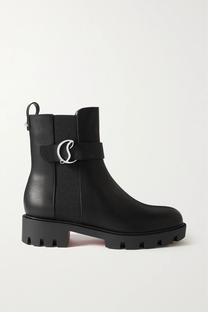 Cl Buckled Leather Chelsea Boots - Black