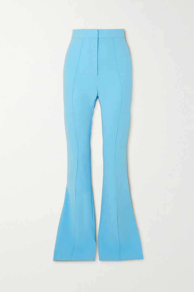 Aldrich Crepe Flared Pants - Light blue