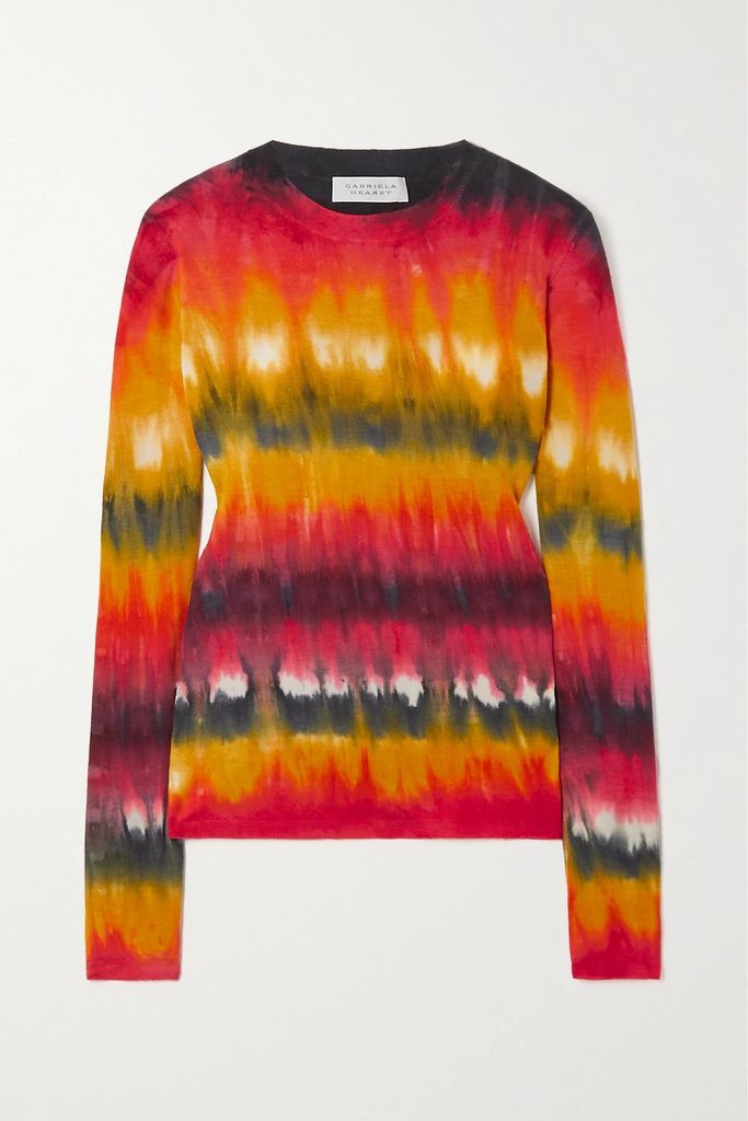 Miller Tie-dyed Cashmere Sweater - Red