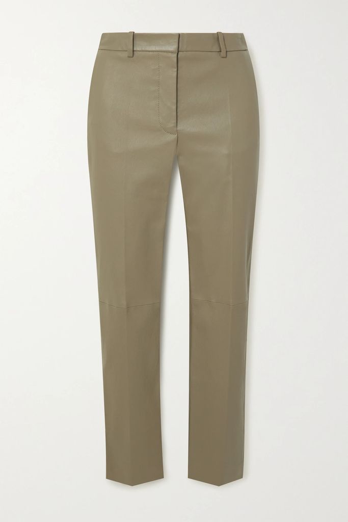 Coleman Leather Skinny Pants - Light brown
