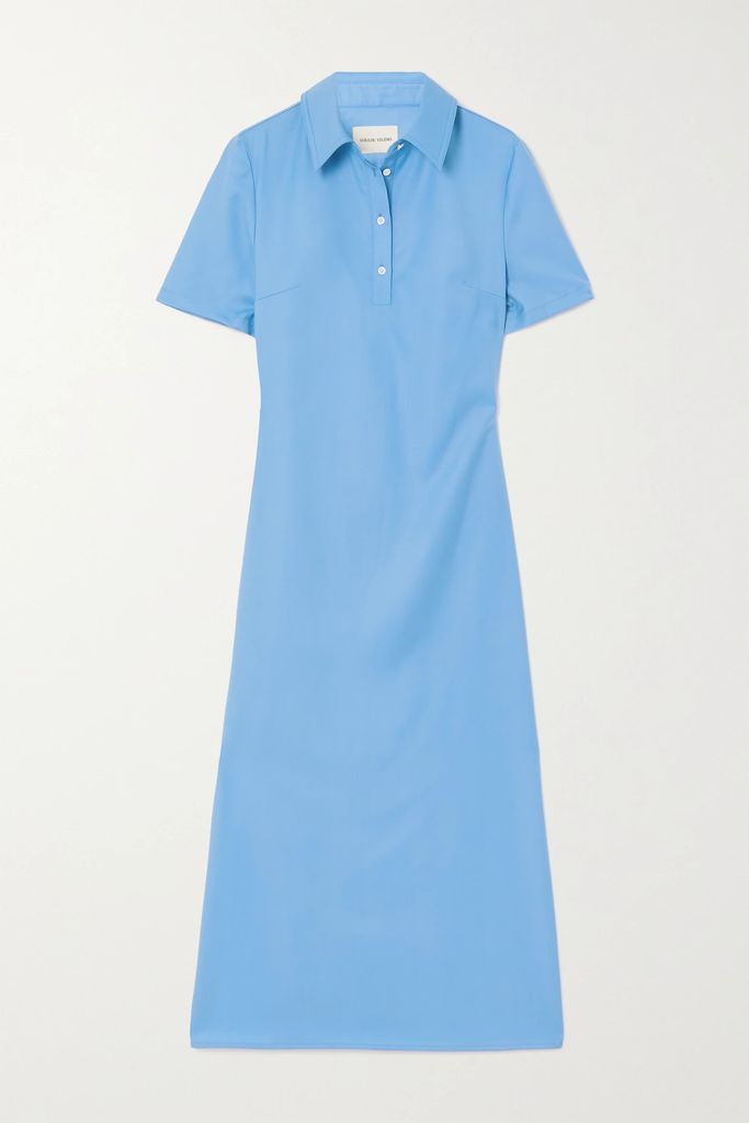 Bira Wool-twill Midi Dress - Blue