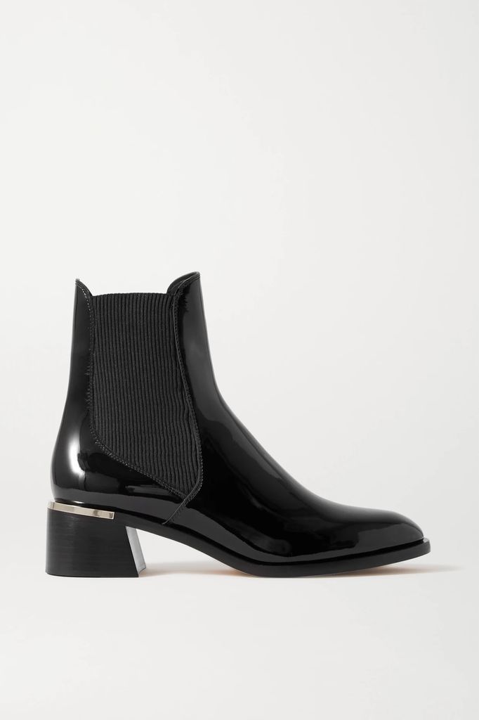 Rourke 45 Embellished Patent-leather Chelsea Boots - Black
