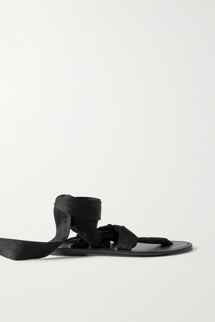 Satin-jersey Sandals - Black