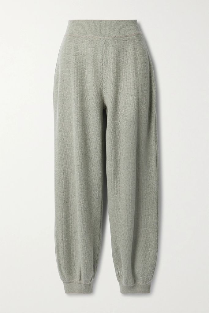 Cashmere Track Pants - Gray green