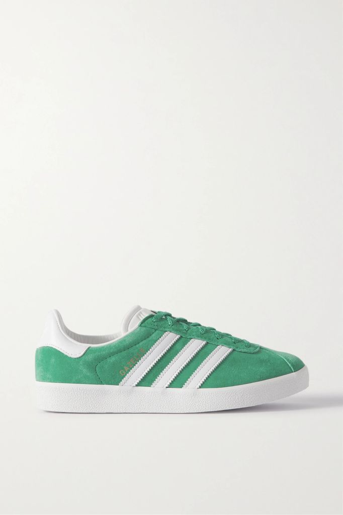 Gazelle 85 Leather-trimmed Suede Sneakers - Green