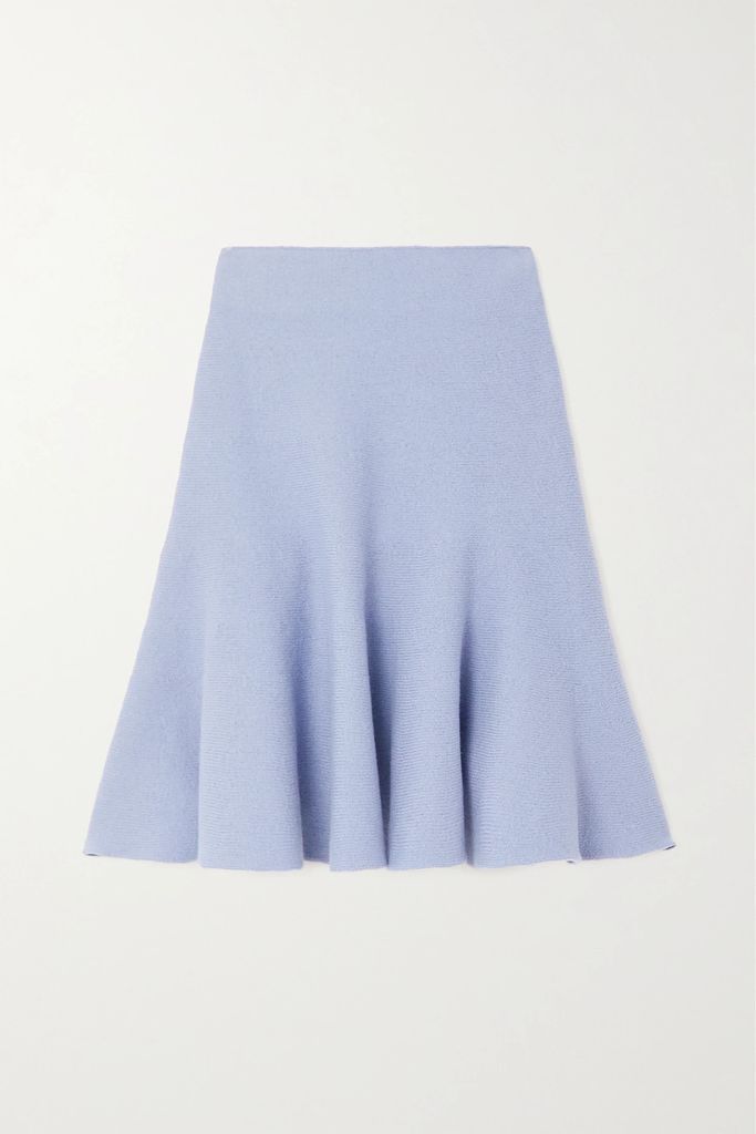 Merino Wool Skirt - Blue