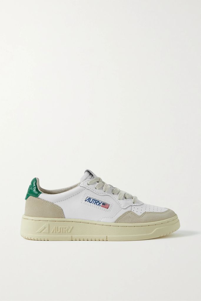 Medalist Low Suede And Leather Sneakers - White