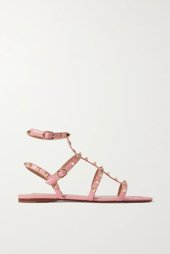 Valentino Garavani Rockstud Leather Sandals - Pink
