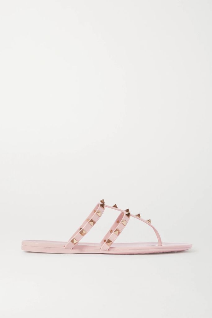 Valentino Garavani Rockstud Rubber Sandals - Pink