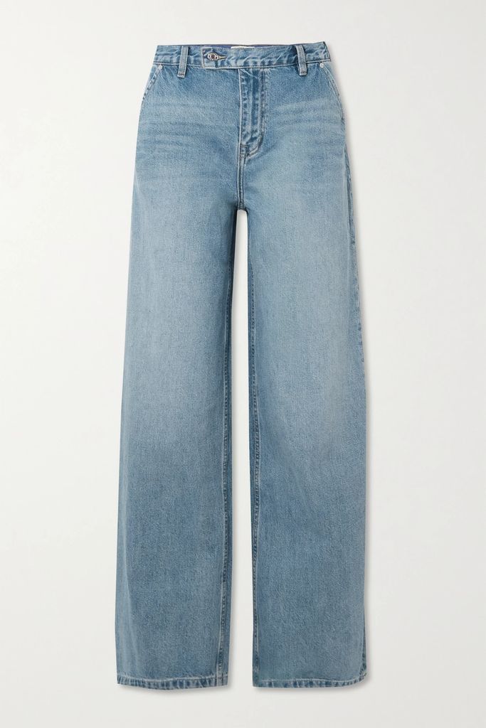 Leigh High-rise Wide-leg Jeans - Light denim