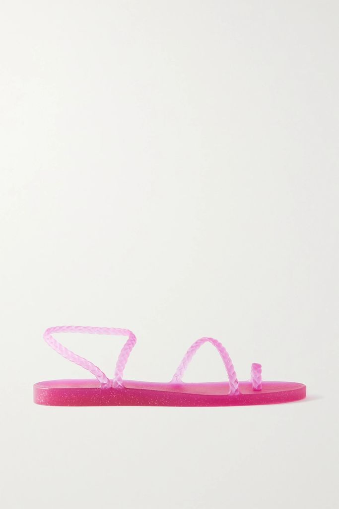Eleftheria Braided Rubber Sandals - Fuchsia