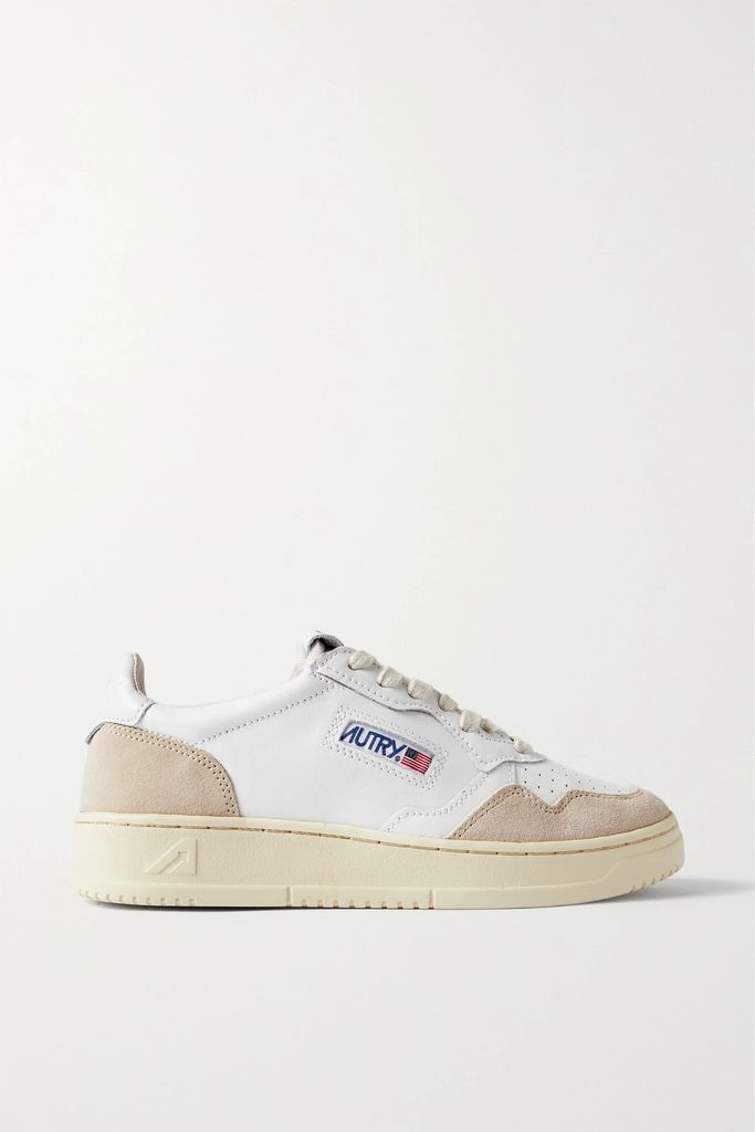 Medalist Low Leather And Suede Sneakers - White