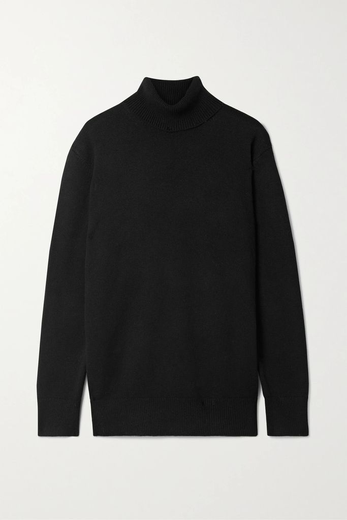 Joan Cashmere Turtleneck Sweater - Black