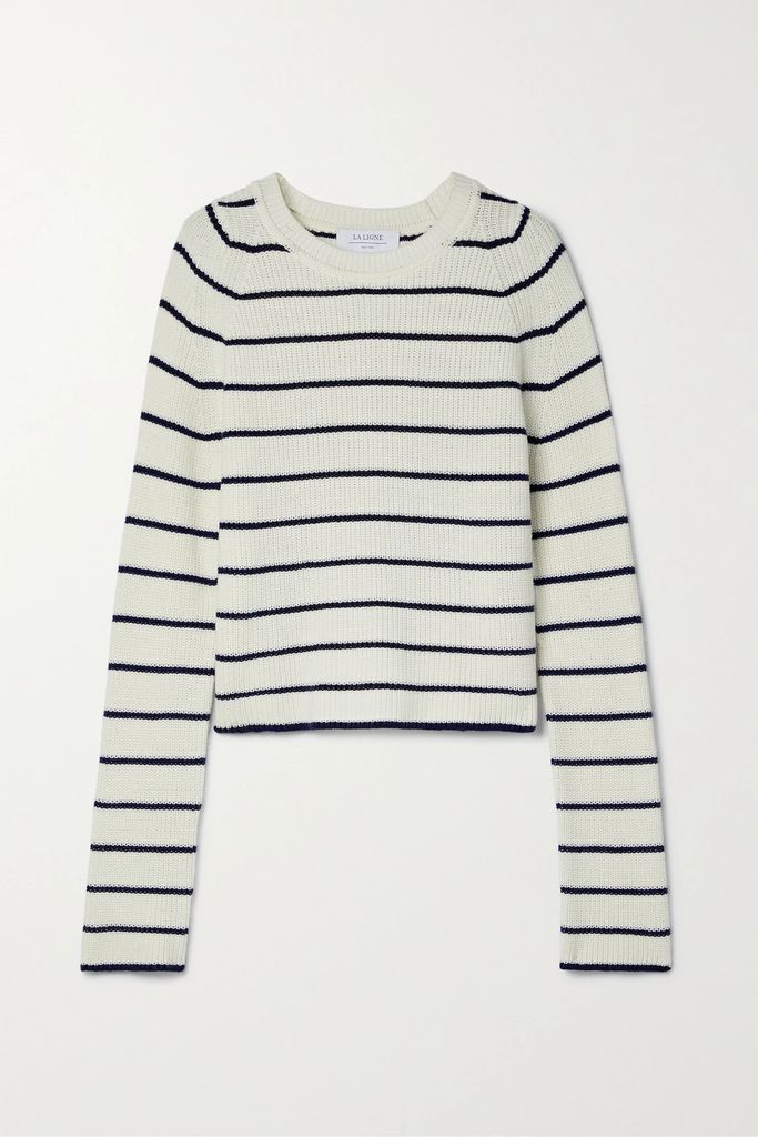 Ribbed Cotton-blend Sweater - Cream