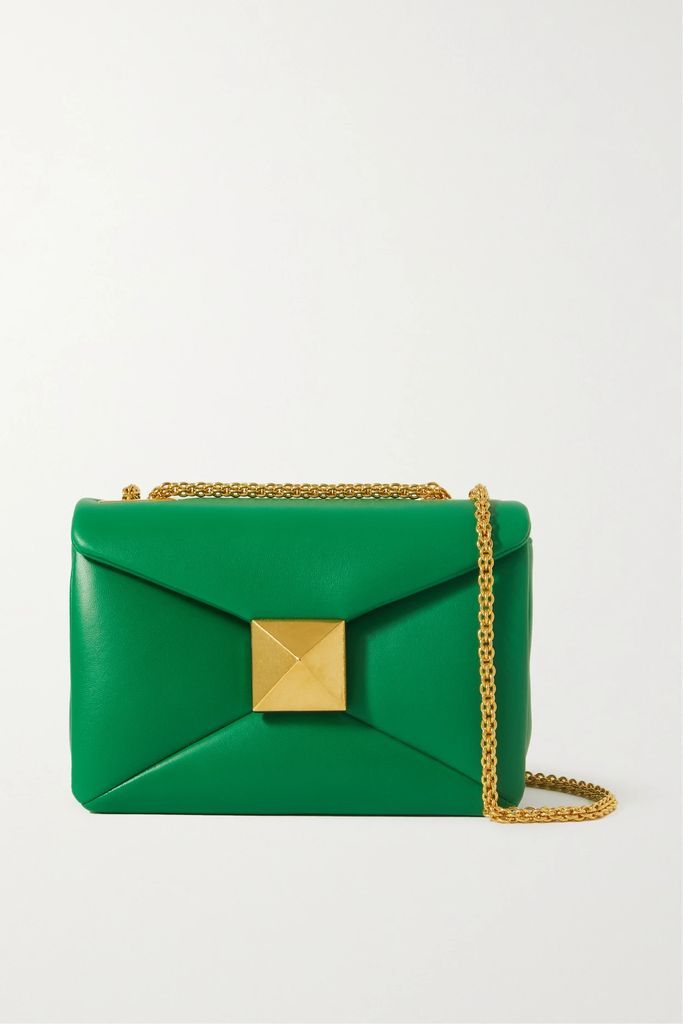 Valentino Garavani One Stud Padded Leather Shoulder Bag - Green