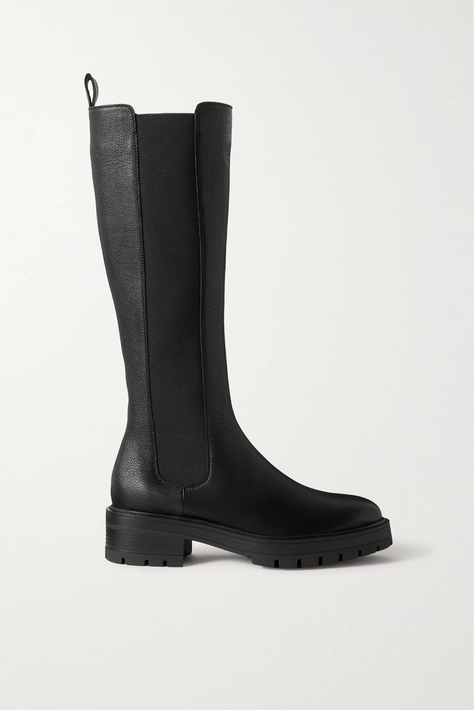 Crosby Leather Knee Boots - Black