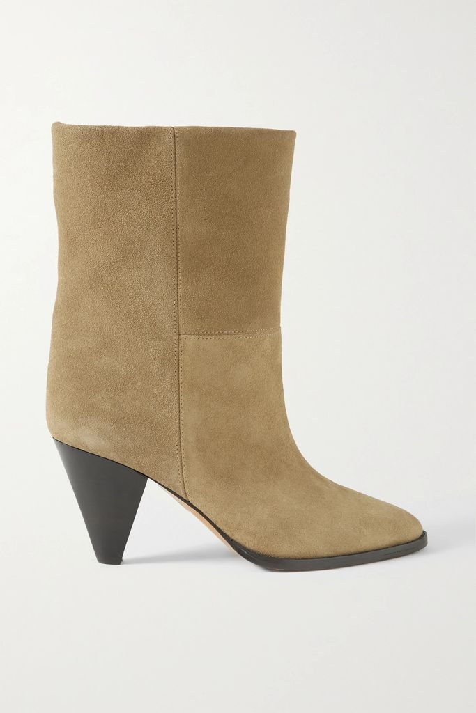 Rouxa Suede Ankle Boots - Taupe