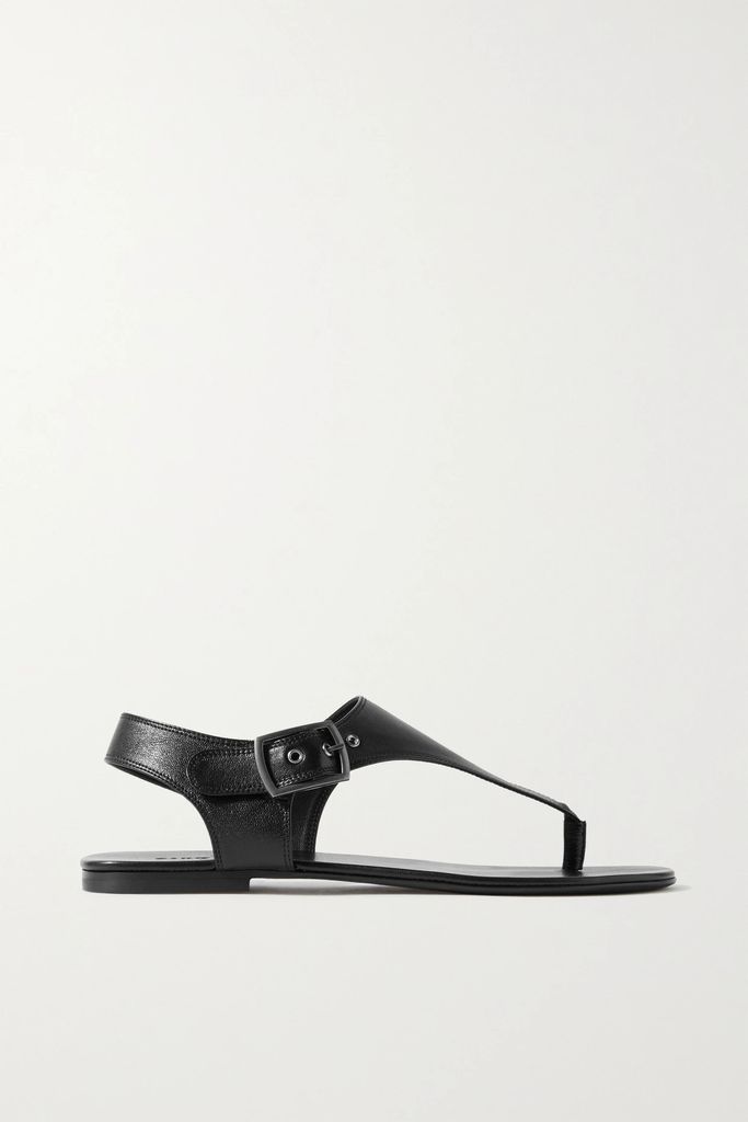 Caleb Leather Sandals - Black