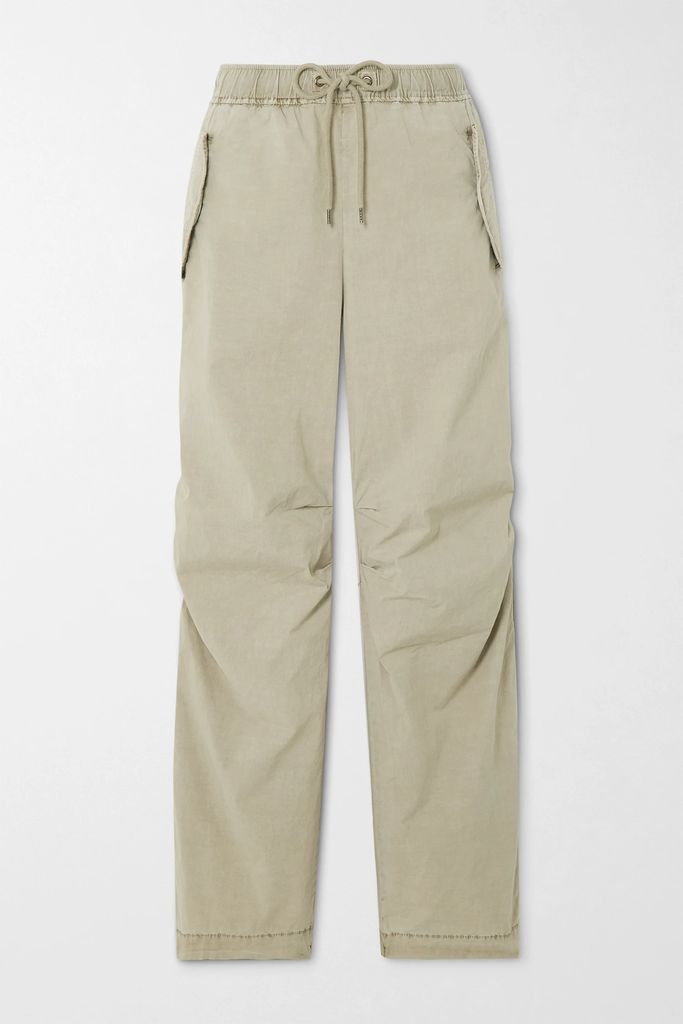 Flight Stretch-supima Cotton Wide-leg Pants - Taupe