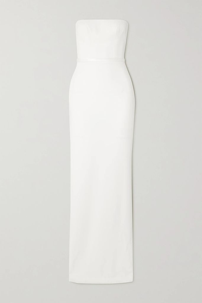 Cassidy Strapless Satin-crepe Gown - White