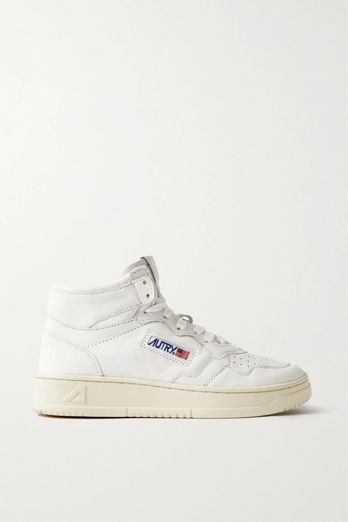 Medalist Mid High-top Leather Sneaker - White