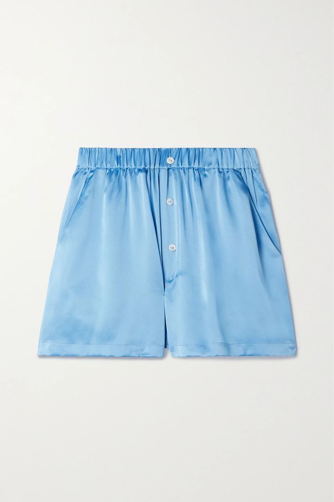 Silk Shorts - Light blue