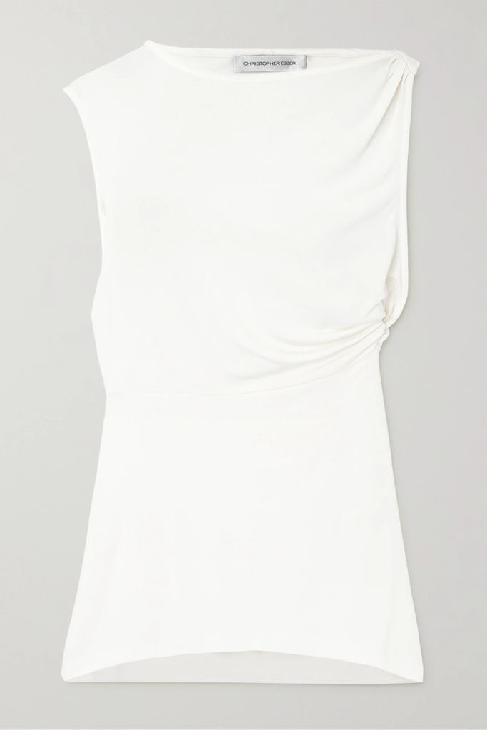 Gesine Crepe Tank - White