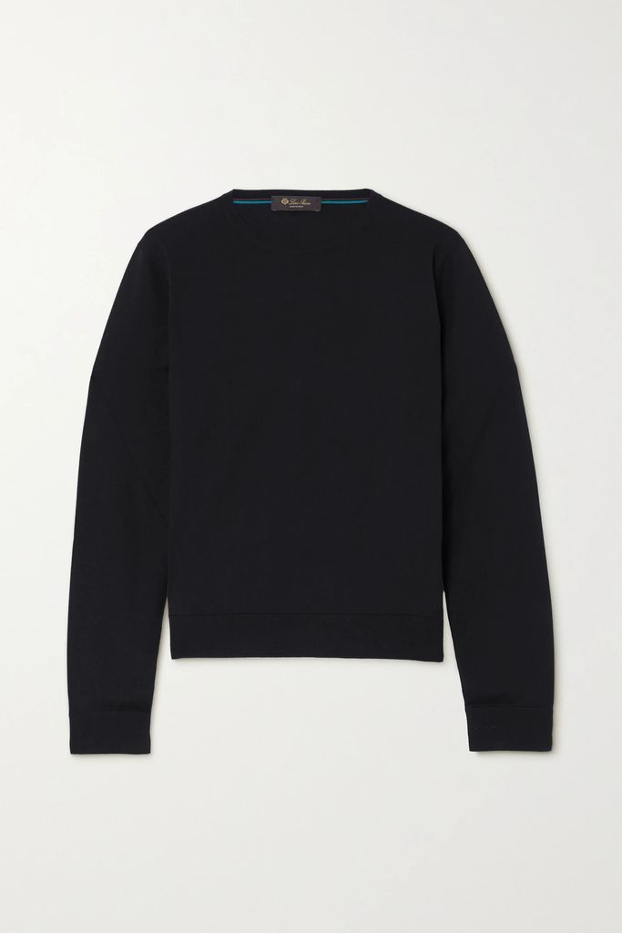 Girocollo Valsesia Wool Sweater - Black